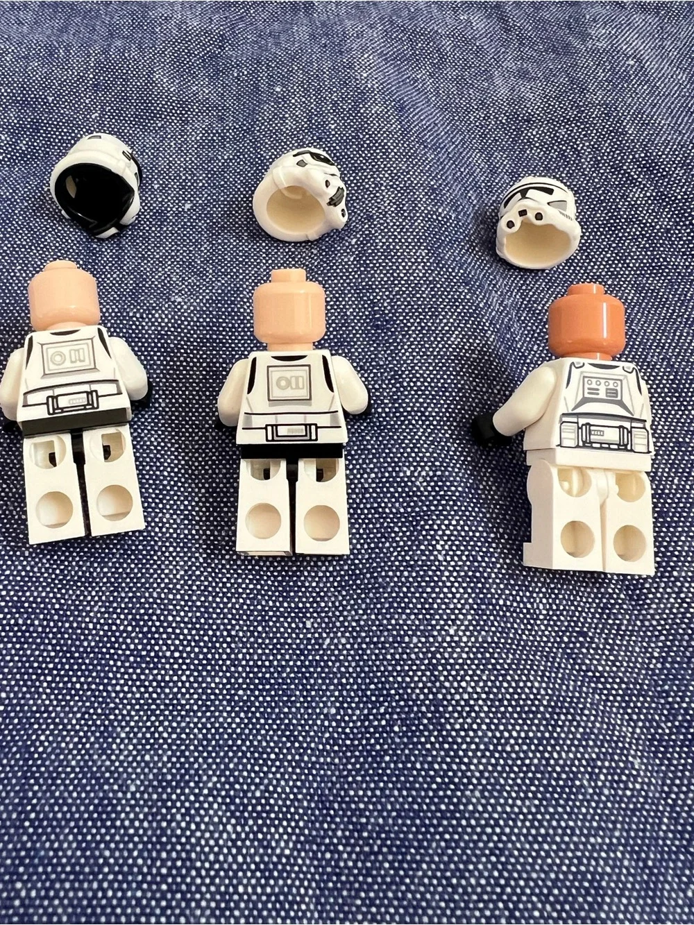 LEGO Minifigure Stormtroopers Lot Of 3 Different Figs Star Wars Blaster Gun